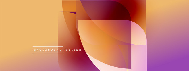 abstract design features overlapping shapes warm vector image