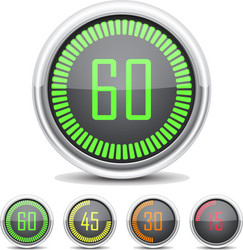 digital countdown timer vector