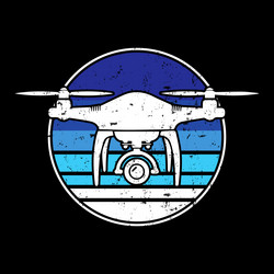 Drone Pilot Retro Vintage T-Shirt Vector Image