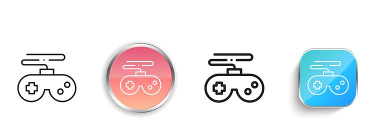 game controller icon thin linear regular vector image
