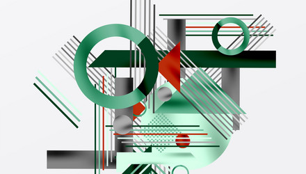 geometric abstract background with bold shapes vector image