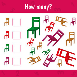 how many chairsare there count the number vector image