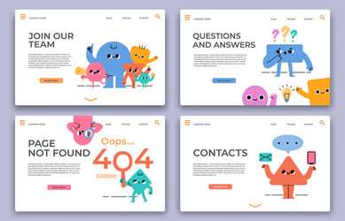 landing web pages join our team hiring qa vector image