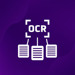 Ocr icon for apps optical character recognition vector