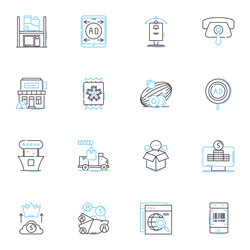 project resources linear icons set allocation vector image
