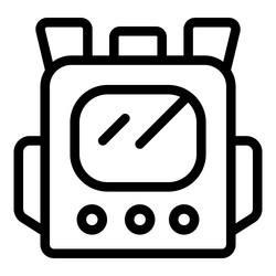 retro futuristic device with antennae and buttons vector image