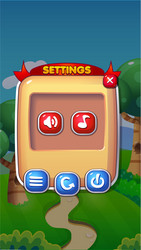 settings mobile game user interface gui assets vector image
