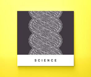 spiral array with dynamic particles abstract grid vector image