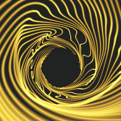 Abstract 3D Grid - Golden Particles vector image