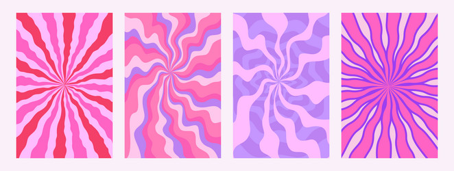 abstract psychedelic radial wavy stripe pattern vector image