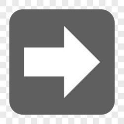 arrow right rounded square button vector image