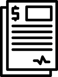 contract linear style icon design vector image
