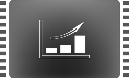 flat paper cut style icon of a diagram vector image