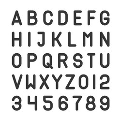 geometric simple alphabet font abc line stylr vector image