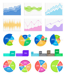 graphics and diagrams to display statistical data vector image