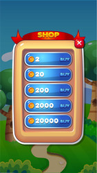 Mobile Shop UI Elements - Game Assets vector image