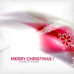 pink christmas blurred waves and snowflakes vector