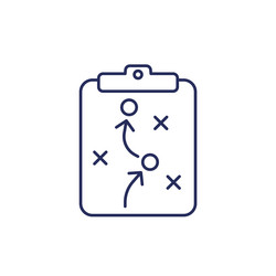 playbook line icon game plan vector