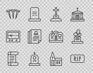 set line decree parchment scroll speech bubble vector image