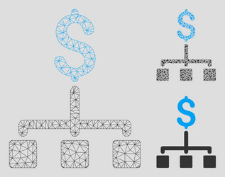 financial hierarchy mesh network model vector image