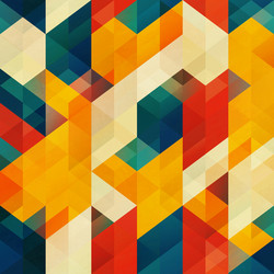 Geometric Retro Pattern with Grunge vector image