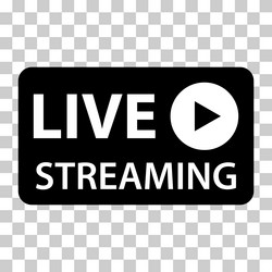live streaming icon stream button digital design vector image
