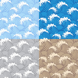 seamless patterns with waves vector image