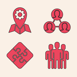set users group location job project team base vector image