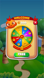 Spin wheel mobile game user interface gui assets vector