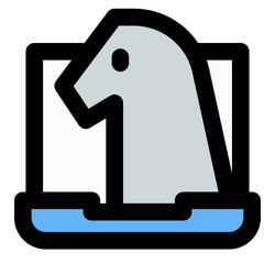 trojan a type of computer malware vector image