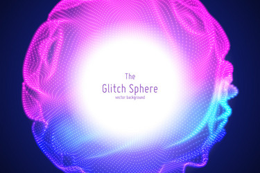 abstract sphere of particles points array vector image