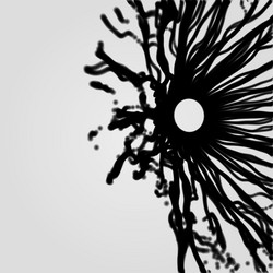 array with dynamic particles abstract background vector image