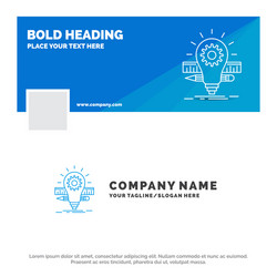 Blue business logo template for development idea vector