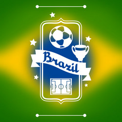 Brazil background with stylized objects vector