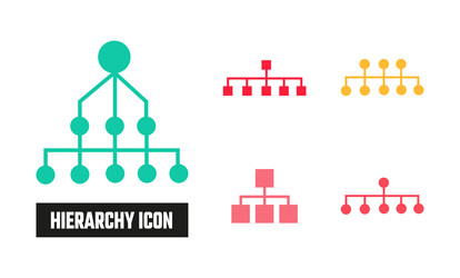 Hierarchy icon set Royalty Free Vector Image - VectorStock