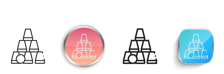 game icon thin linear regular and button style vector image