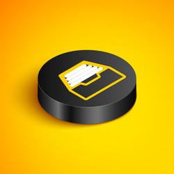 isometric line drawer with documents icon isolated vector image