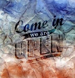 open and closed vintage retro signs Vector Image