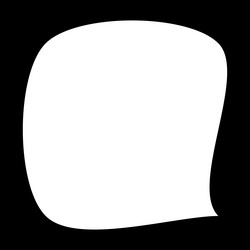 simple rounded organic shape design element vector image