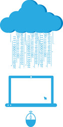 social network background with computer and cloud vector