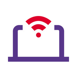 wireless internet connection on a computer vector image