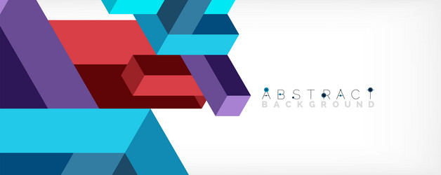 abstract background 3d cubes cubic elements vector image