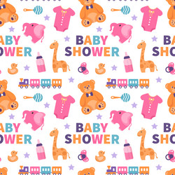 baby seamless pattern design a set of simple vector image