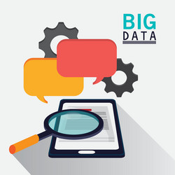 big data center base and web hosting icon set vector image