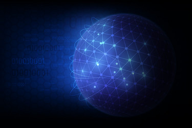 Global Blockchain Network vector image