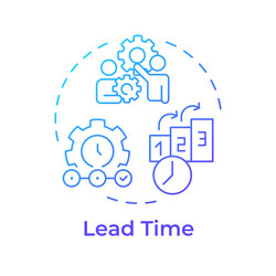 Time accounting blue gradient concept icon Vector Image