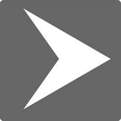 pointer arrow in modern flat style button vector image