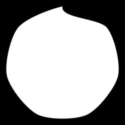 simple rounded organic shape design element vector image