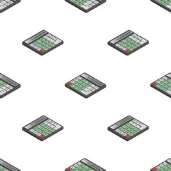 seamless pattern 3d simple calculator in two vector image