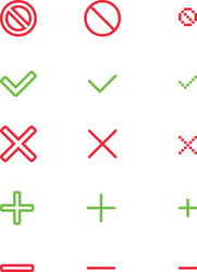 Validation Icons - Approve & Delete vector image